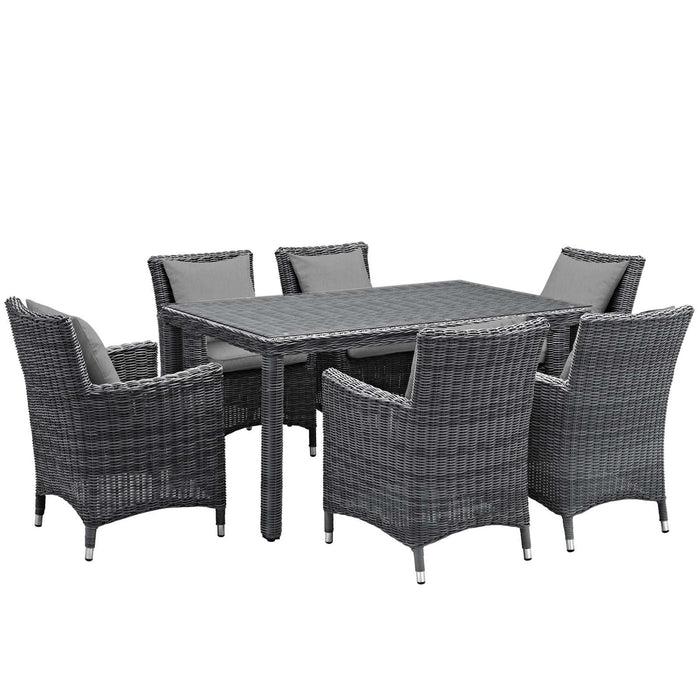 Summon 7 Piece Outdoor Patio Sunbrella� Dining Set