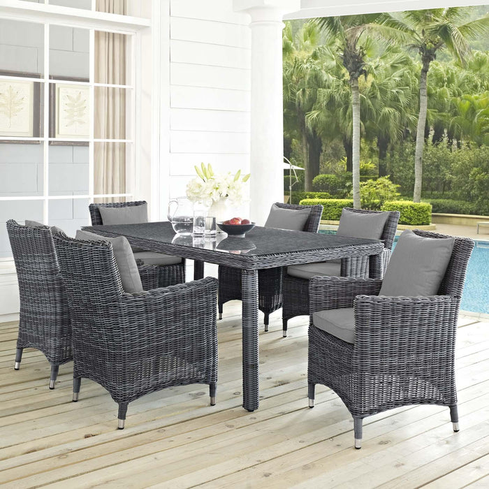 Summon 7 Piece Outdoor Patio Sunbrella� Dining Set