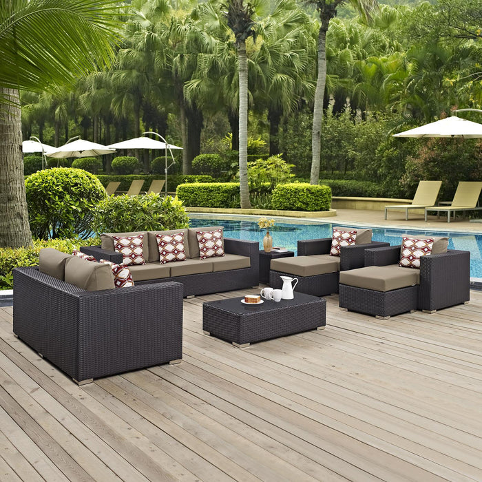 Convene 9 Piece Outdoor Patio Sofa Set