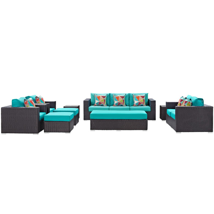 Convene 9 Piece Outdoor Patio Sofa Set