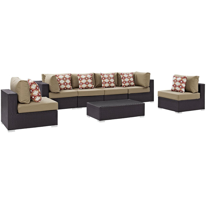 Convene 7 Piece Outdoor Patio Sectional Set