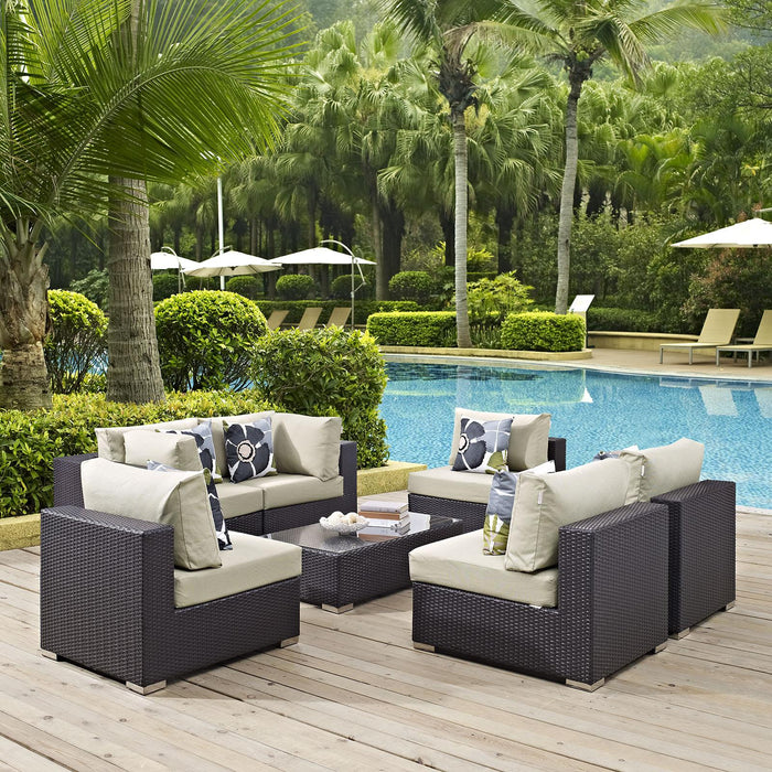 Convene 7 Piece Outdoor Patio Sectional Set