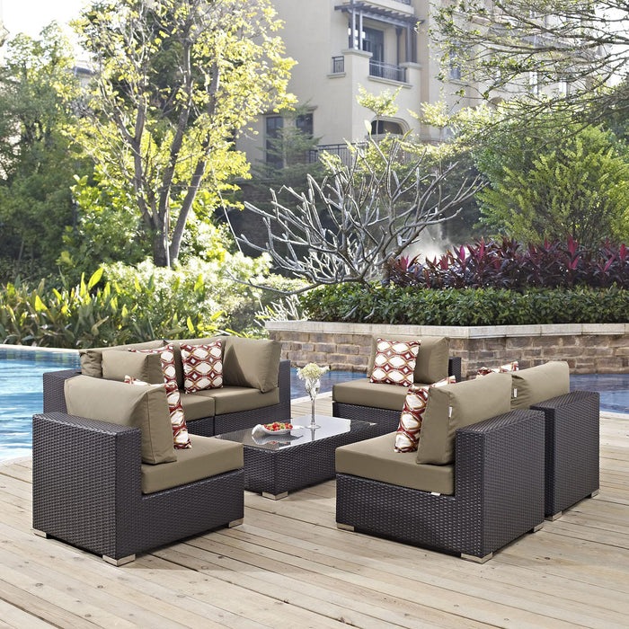 Convene 7 Piece Outdoor Patio Sectional Set