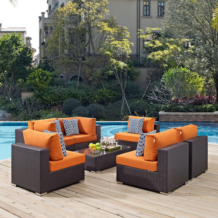 Convene 7 Piece Outdoor Patio Sectional Set