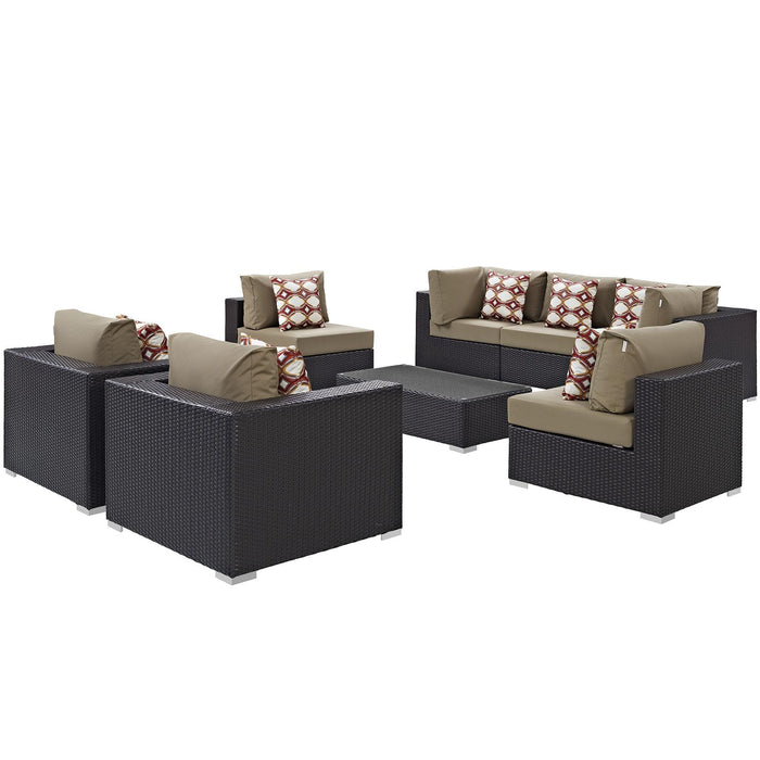 Convene 8 Piece Outdoor Patio Sectional Set