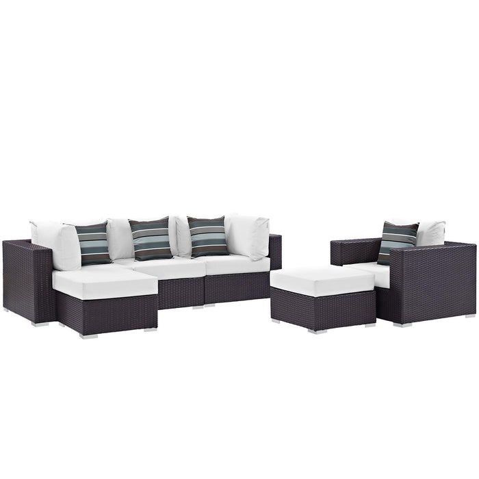 Convene 6 Piece Outdoor Patio Sectional Set