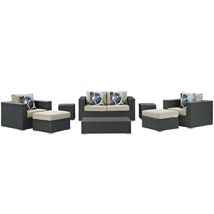 Sojourn 8 Piece Outdoor Patio Sunbrella� Sectional Set