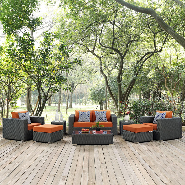 Sojourn 8 Piece Outdoor Patio Sunbrella� Sectional Set