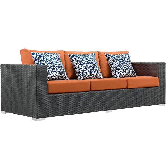 Sojourn 3 Piece Outdoor Patio Sunbrella� Sectional Set