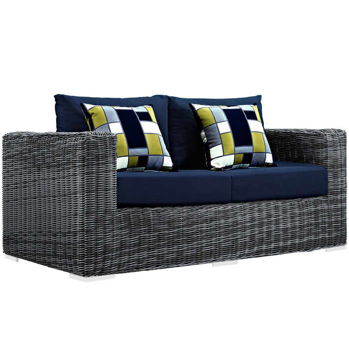 Summon 5 Piece Outdoor Patio Sunbrella� Sectional Set