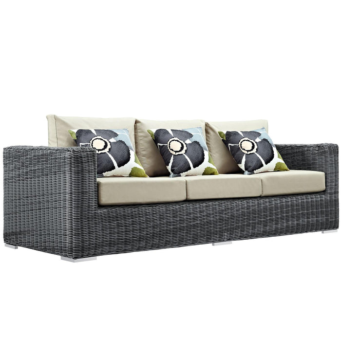 Summon 3 Piece Outdoor Patio Sunbrella� Sectional Set