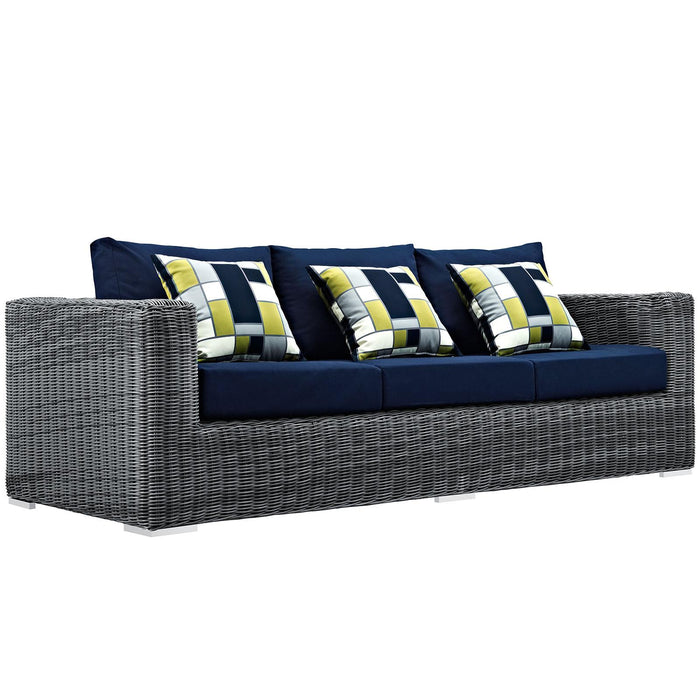 Summon 3 Piece Outdoor Patio Sunbrella� Sectional Set