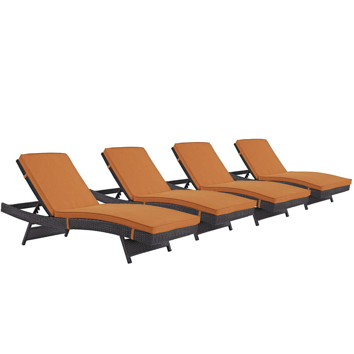 Convene Chaise Outdoor Patio Set of 4