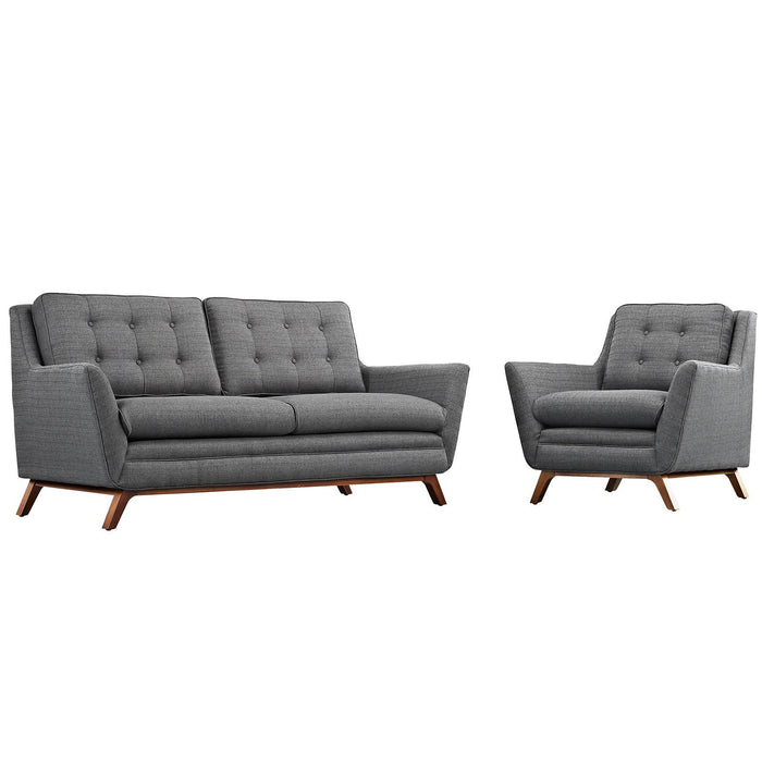 Beguile Living Room Set Upholstered Fabric Set of 2