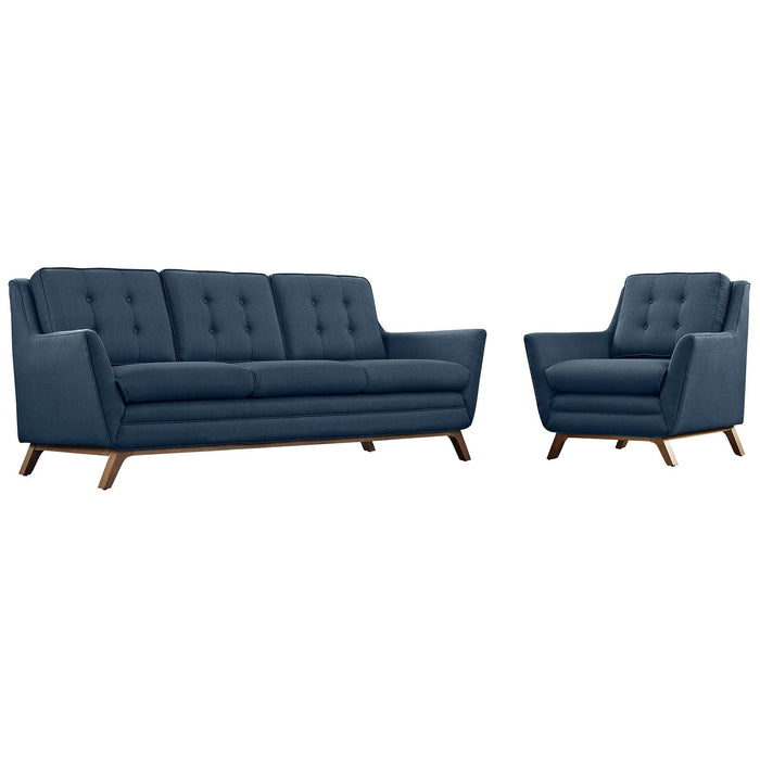 Beguile Living Room Set Upholstered Fabric Set of 2