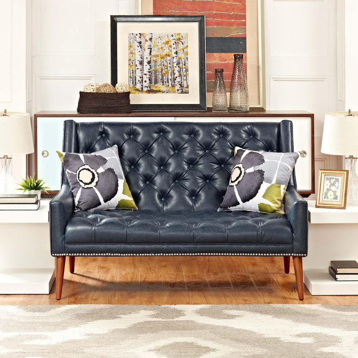 Peruse Upholstered Vinyl Loveseat