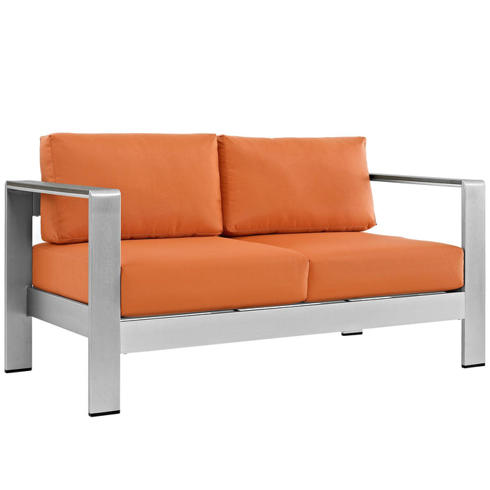 Shore Outdoor Patio Aluminum Loveseat