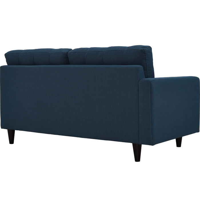 Empress Left-Facing Upholstered Fabric Loveseat