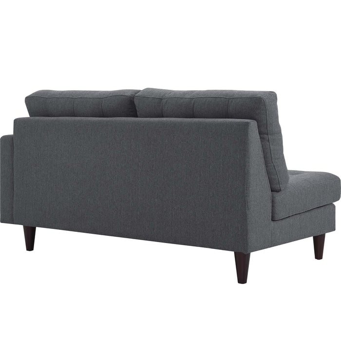 Empress Right-Facing Upholstered Fabric Loveseat