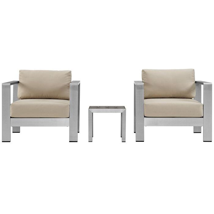 Shore 3 Piece Outdoor Patio Aluminum Set