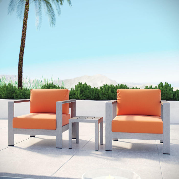 Shore 3 Piece Outdoor Patio Aluminum Set