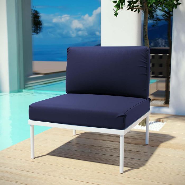 Harmony Armless Outdoor Patio Aluminum Chair