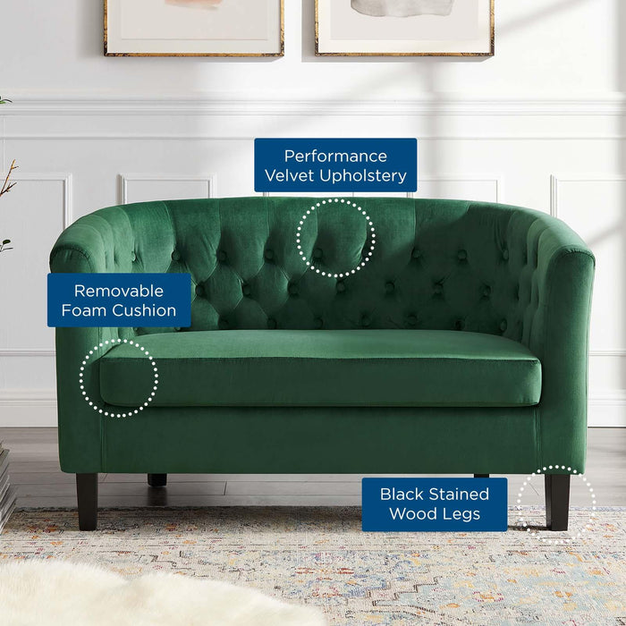 Prospect Performance Velvet Loveseat