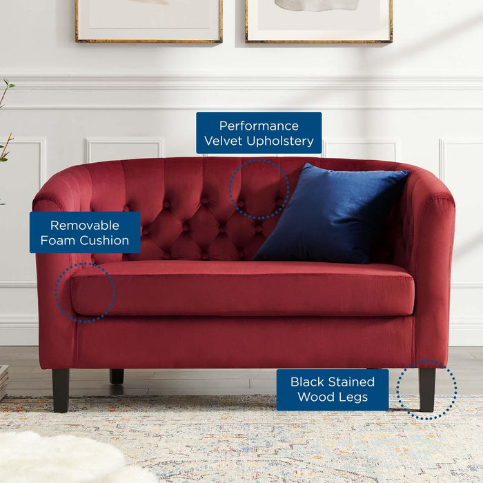 Prospect Performance Velvet Loveseat