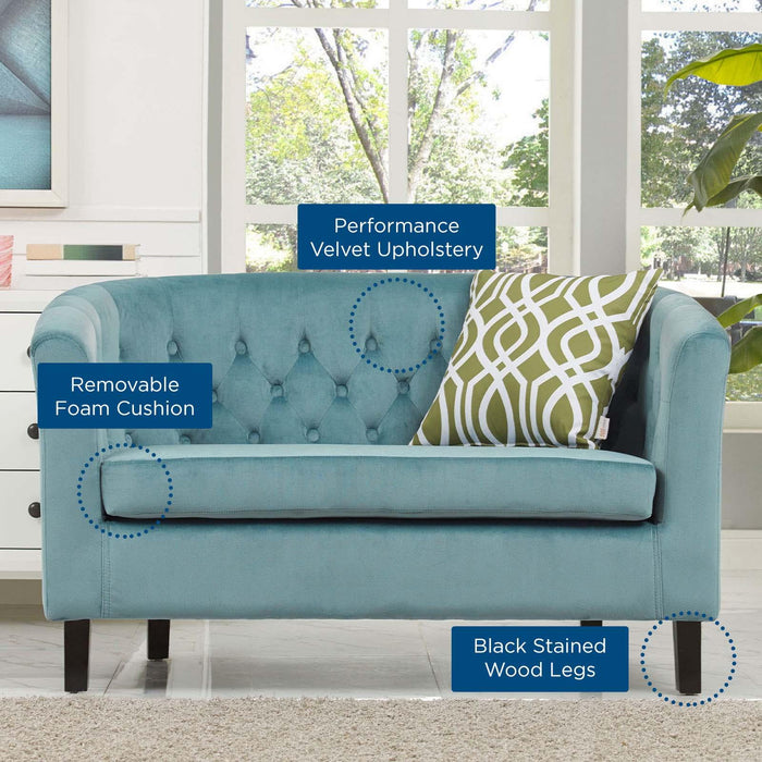 Prospect Performance Velvet Loveseat