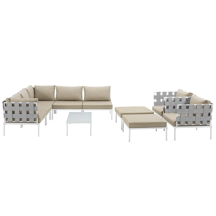 Harmony 10 Piece Outdoor Patio Aluminum Sectional Sofa Set