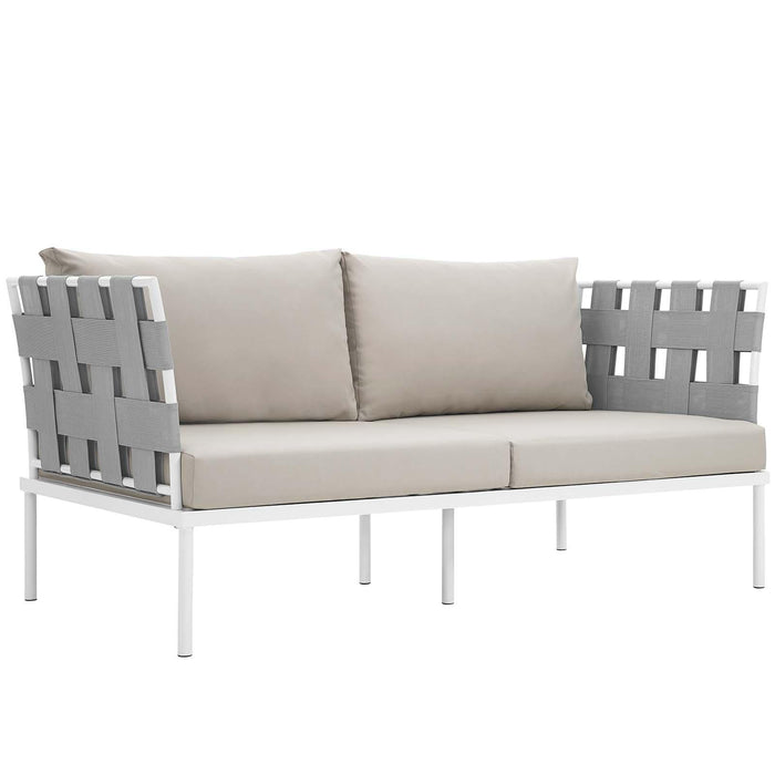 Harmony 5 Piece Outdoor Patio Aluminum Sectional Sofa Set