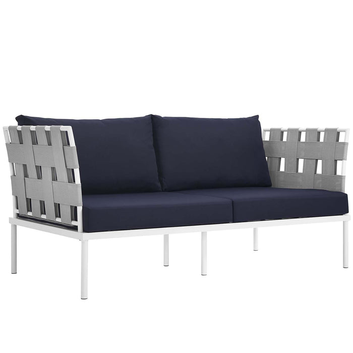 Harmony 5 Piece Outdoor Patio Aluminum Sectional Sofa Set