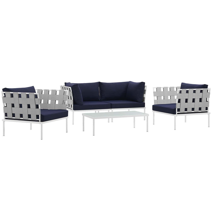 Harmony 5 Piece Outdoor Patio Aluminum Sectional Sofa Set