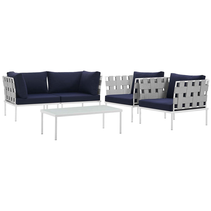 Harmony 5 Piece Outdoor Patio Aluminum Sectional Sofa Set