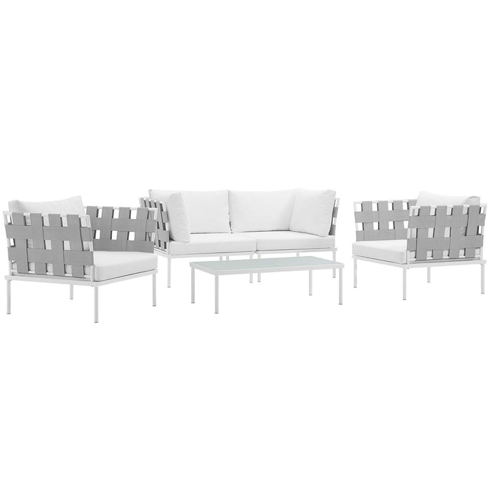 Harmony 5 Piece Outdoor Patio Aluminum Sectional Sofa Set