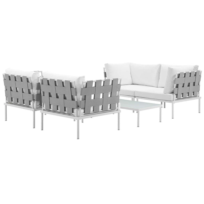 Harmony 5 Piece Outdoor Patio Aluminum Sectional Sofa Set