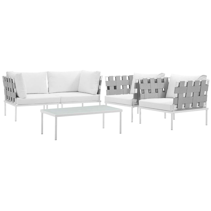 Harmony 5 Piece Outdoor Patio Aluminum Sectional Sofa Set