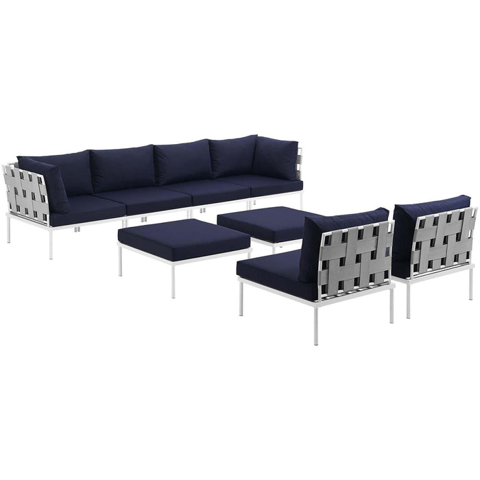 Harmony 8 Piece Outdoor Patio Aluminum Sectional Sofa Set