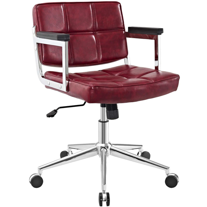 Portray Mid Back Upholstered Vinyl Office Chair