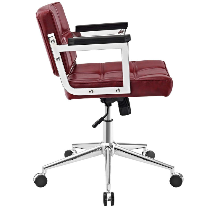 Portray Mid Back Upholstered Vinyl Office Chair