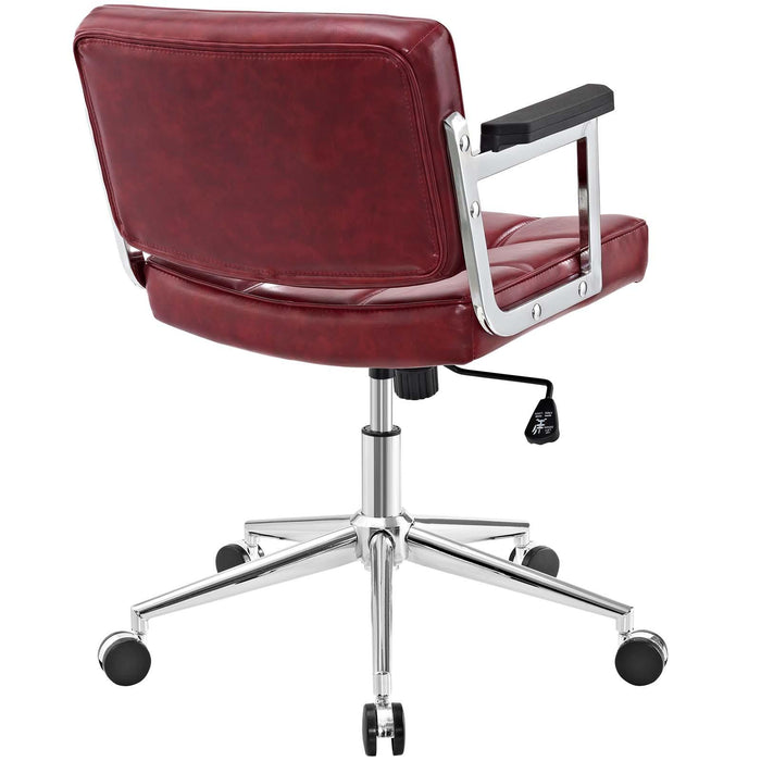 Portray Mid Back Upholstered Vinyl Office Chair