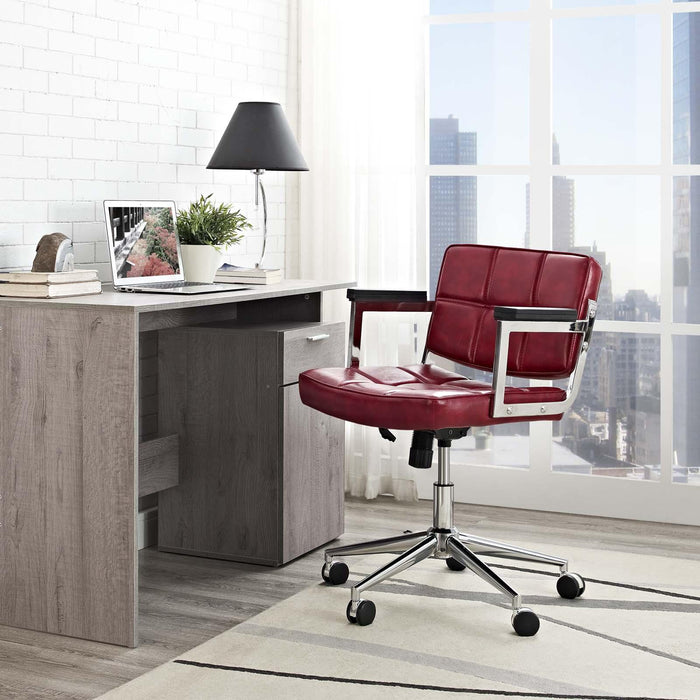 Portray Mid Back Upholstered Vinyl Office Chair