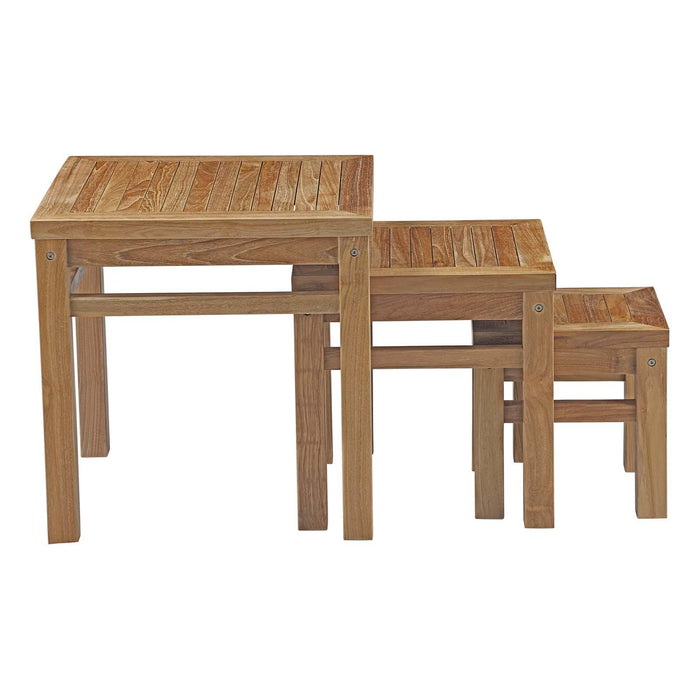 Marina Outdoor Patio Teak Nesting Table