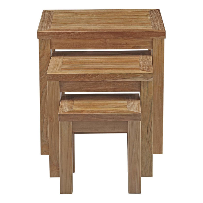 Marina Outdoor Patio Teak Nesting Table