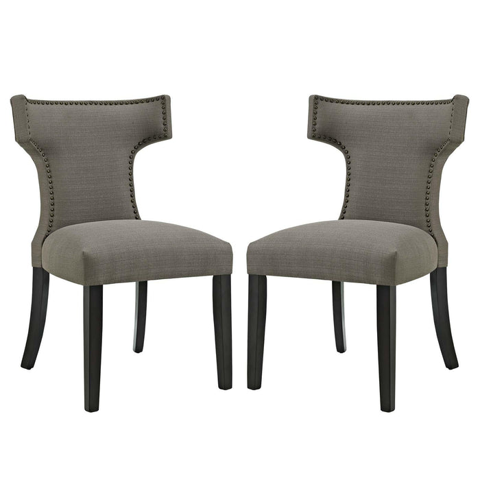 Curve Dining Side Chair Fabric Set of 2