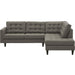 empress-2-piece-upholstered-fabric-right-facing-bumper-sectional