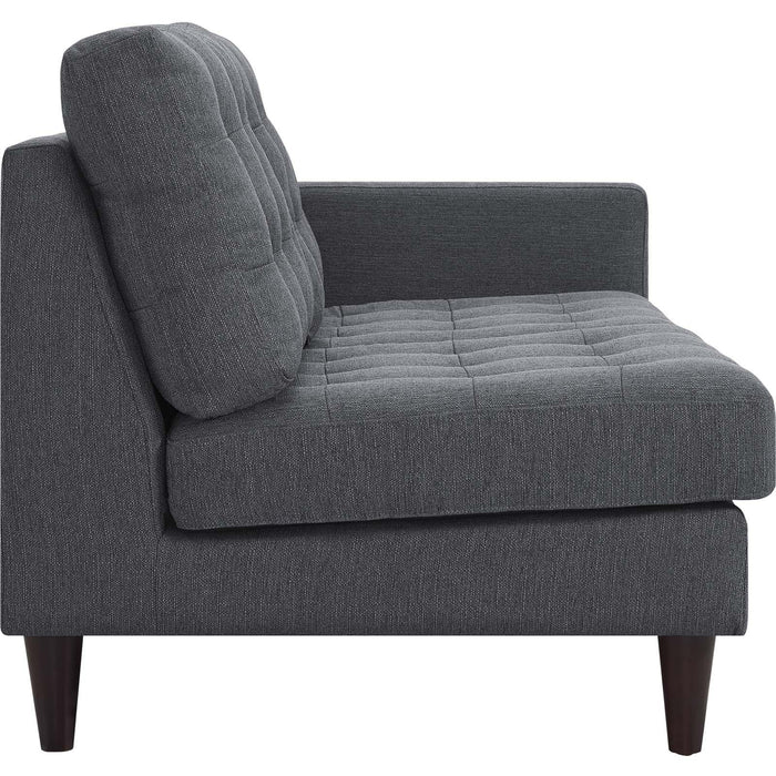 Empress Right-Facing Upholstered Fabric Loveseat