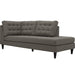 empress-2-piece-upholstered-fabric-right-facing-bumper-sectional