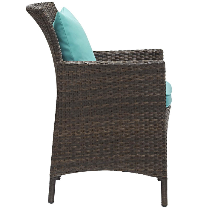 Conduit Outdoor Patio Wicker Rattan Dining Armchair