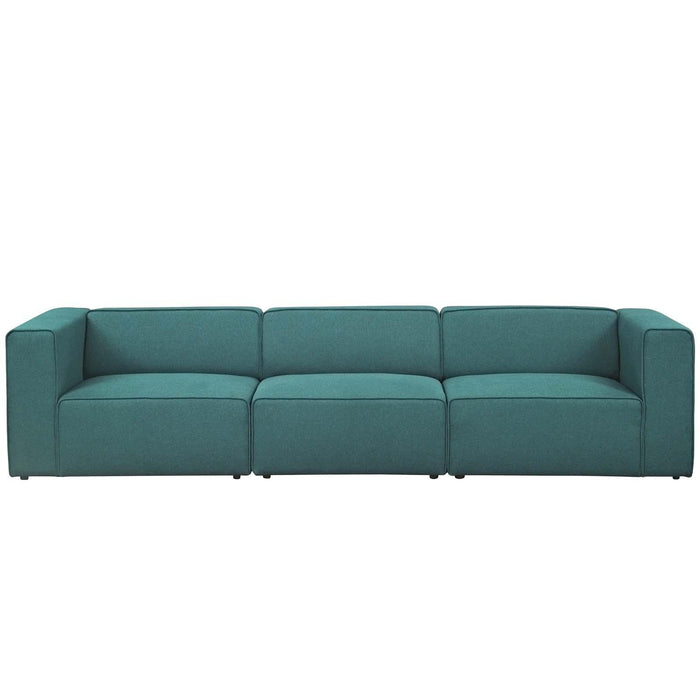 Mingle 3 Piece Upholstered Fabric Sectional Sofa Set